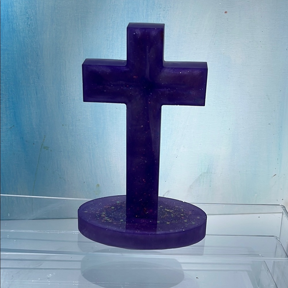 Purple Cross Decor